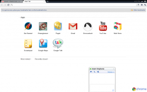 Chrome OS main page